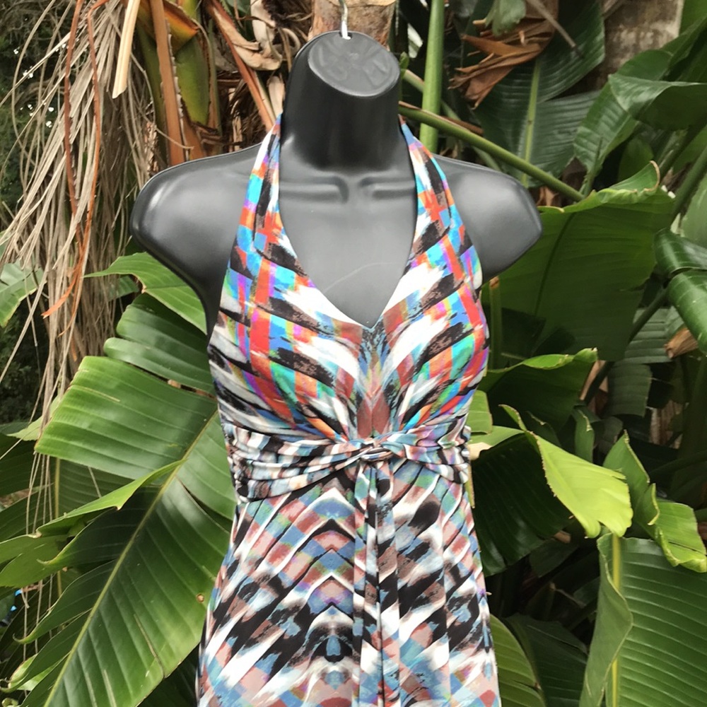 Jessica Simpson halter column maxi